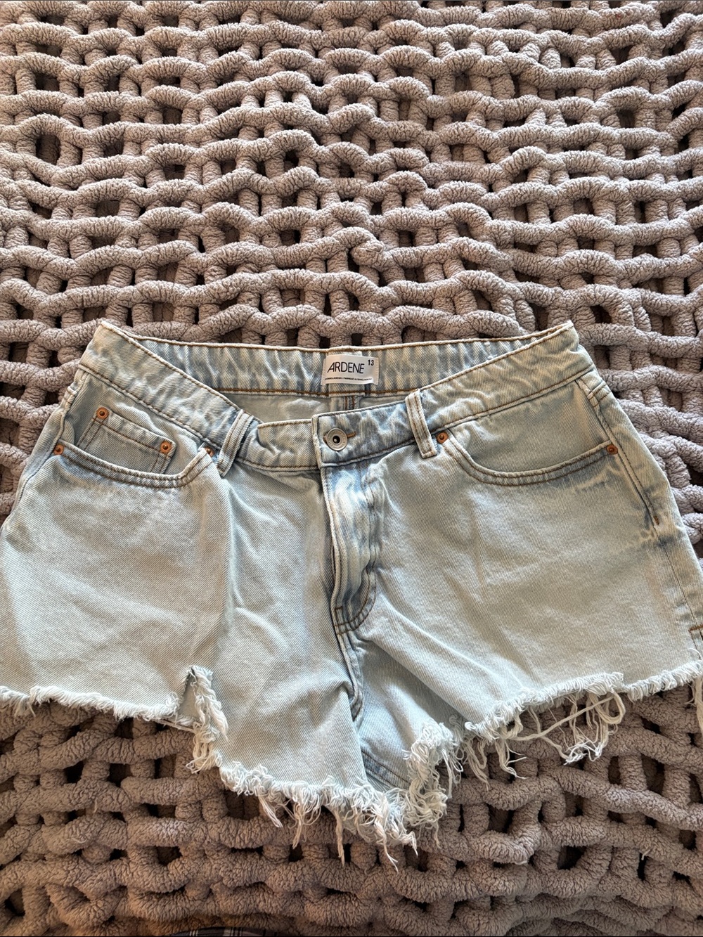 Ardene Light Blue Frayed Hem Denim Shorts